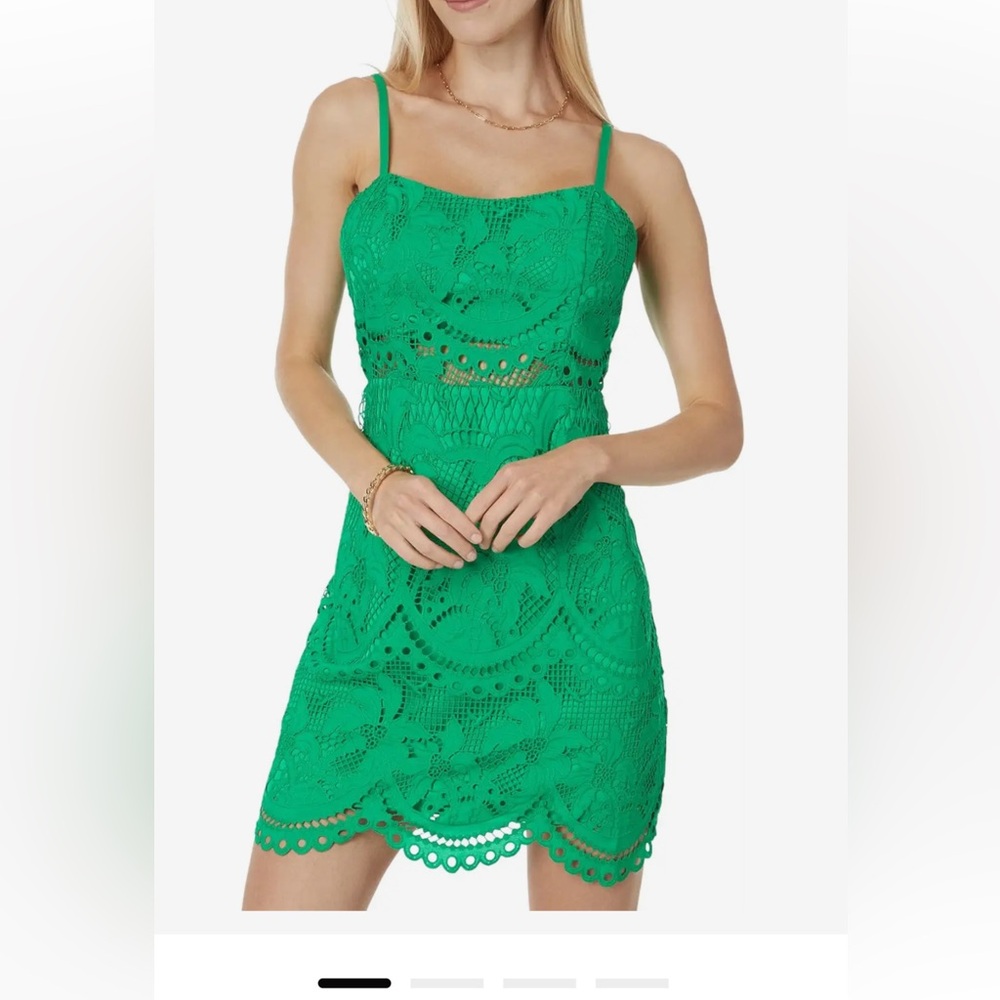 Lilly Pulitzer Risette Lace Dress- Brazilian Green NWT